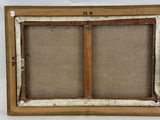 a close up of a window frame on a white wall