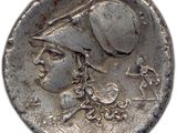 une vieille pièce d'argent avec un visage de femme dessus