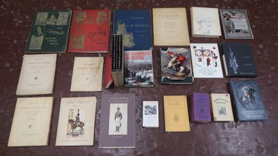 many books on the table with a lot of them