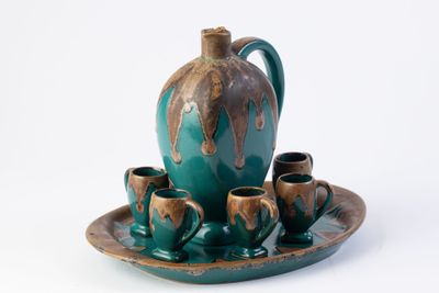 DENBAC Service à liqueur comprenant un carafon, six verres e…