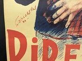 poster of a man with a pipe smoking a cigarette