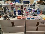 several boxes of hair products on a shelf in a store