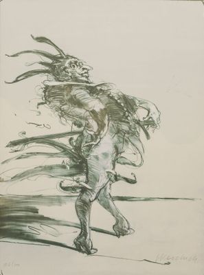 une image représentant le dessin d'une femme portant une coiffe à plumes