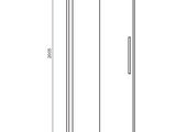 a drawing of the side view of a sliding glass door