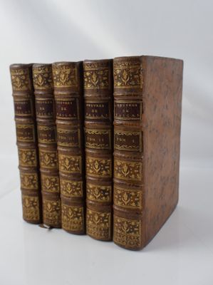 PASCAL (Blaise). Œuvres. La Haye [Paris], Detune, 1779. 5 vo…