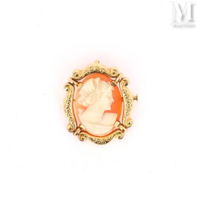 an image of a picture of a lady in a cameo broochle