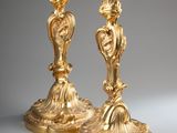 paire de bougeoirs anciens en or, de style « person »