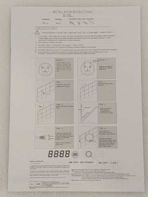 une feuille de papier affichée au mur avec des instructions