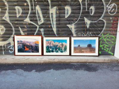 Trois jolies photos encadrées dans de beaux cadres modernes …