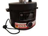 an image of a black electric cooker on a white background