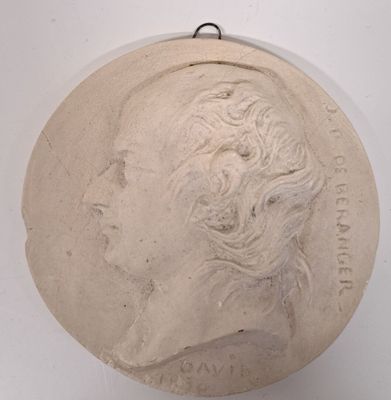 an image of a plaster portrait of a woman