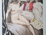an image of a nude woman sitting on a bed with a man in a turban