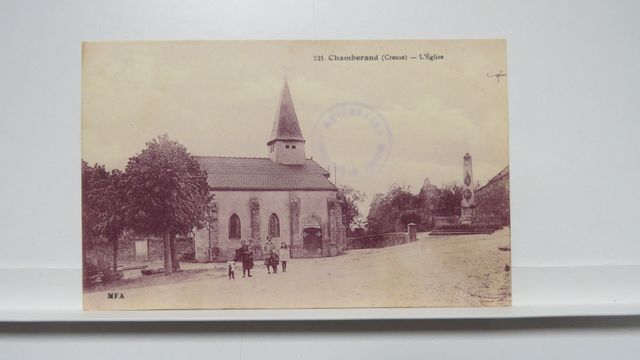 Chamborand : L’Église. Cachet en filigrane, sinon, TBE. Carte rar...