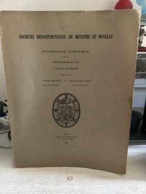 MAROT ET CAILLET - Archives départementales de Meurthe-Et-Mo…