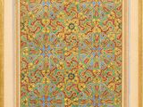 a painting of a floral pattern in a gold frame