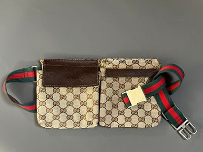 guccissi fanny bag with belt