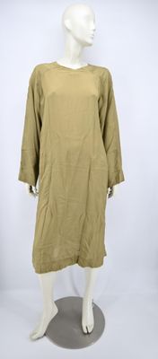 LOEWE - Robe en crêpe viscose kaki.