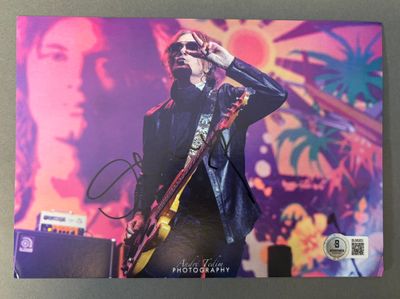 photo dédicacée des Rolling Stones, signée par le guitariste du groupe