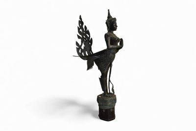 THAILAND. Apsara. Epreuve en alliage métallique à patine ver… - Photo 1