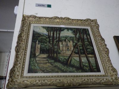 a picture of a painting hanging on a wall in a room