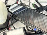 a cell phone that is connected to a charger