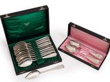 a box with a set of silverware in it