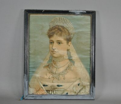 Portrait de la tsarine de russie Alexandra FEODOROVNA.