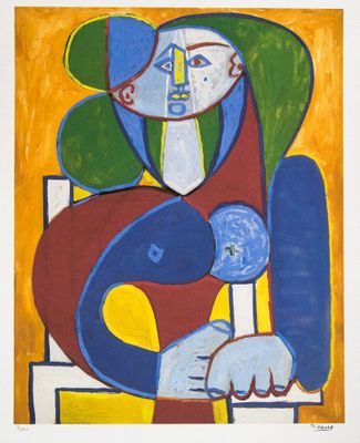 une image d'un tableau représentant un homme assis sur une chaise