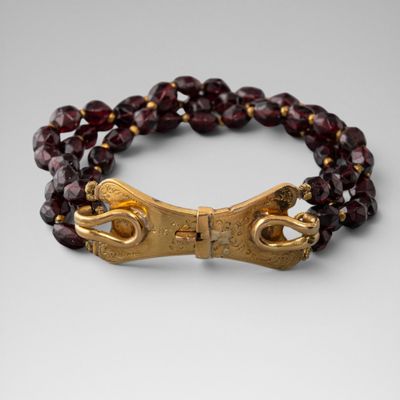 Bracelet grenats et or bracelet triple rangs de perles de gr…