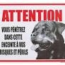 une image représentant un panneau sur lequel figure l'image d'un chien