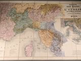 une vieille carte de la France avec les noms des villes