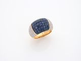 une bague en diamant et saphir, signée Van Cleef