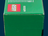 a green box with a picture of a dog inside of it