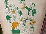 an old book with a picture of a man and a woman on it