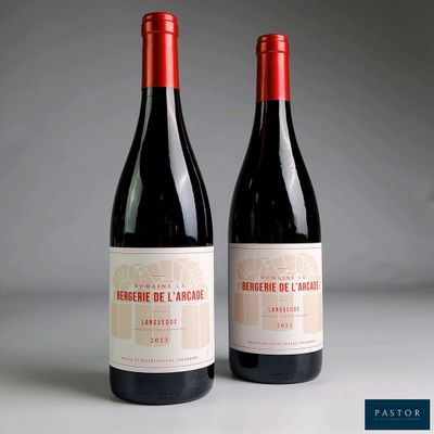 deux bouteilles de vin rouge posées l'une à côté de l'autre sur une table