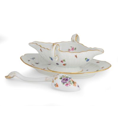 SauciÈRE EN Porcelaine Polychrome, Manufacture DE Meissen, M…