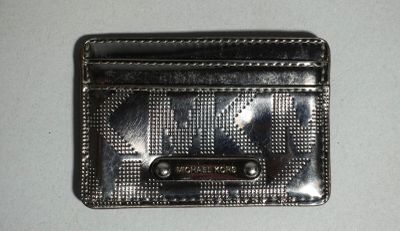 MICKAEL KORS Porte carte argenté