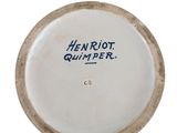 a close up of a plate with writing on it