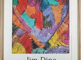 jim dine signed print of a heart with the word jim dine on it