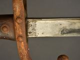a close up of a pair of scissors with rust on them