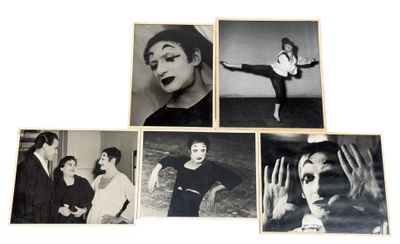 four black and white photographs of a woman and a man posing for a picture