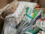 a cardboard box full of items that are in it
