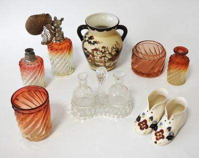 a lot of glass vases and vases on the table