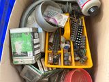 a box full of assorted items in it