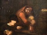 an image of a painting of a man and a woman sitting at a table
