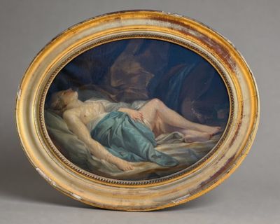 une image d'une peinture représentant une femme allongée sur un lit