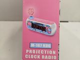 an image of a pink box with a clock on top of it