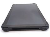 the back of a tablet computer sitting on top of a white surface