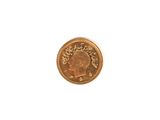 an image of a penny with a crown on it on a white surface