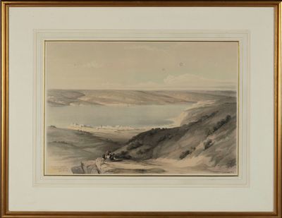une image représentant un tableau de paysage avec une personne à cheval